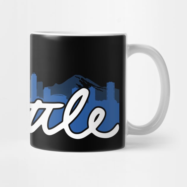 Seattle Skyline Cursive by polliadesign